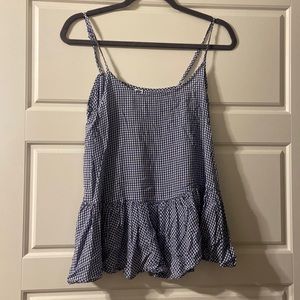Gingham Spaghetti Strap Tank